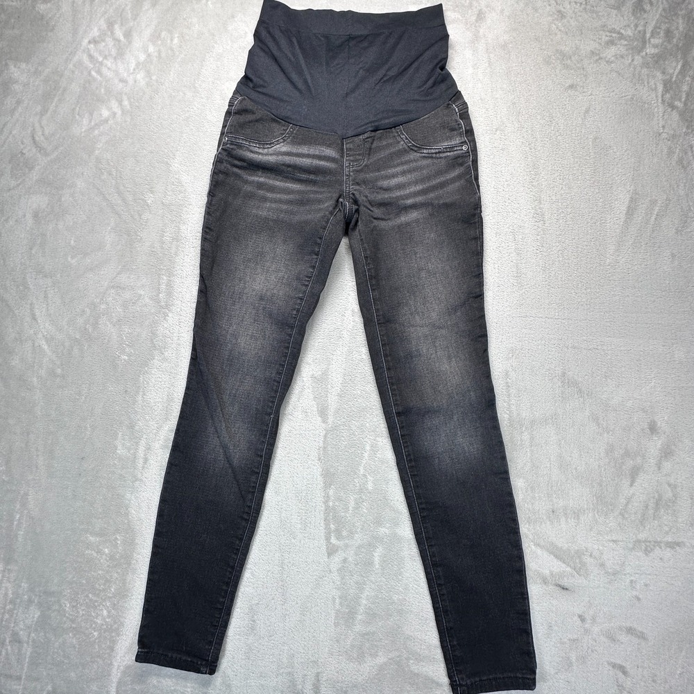 Sonoma Maternity Over Belly Skinny Jegging Jeans Womens Size 30x27 Black Stretch